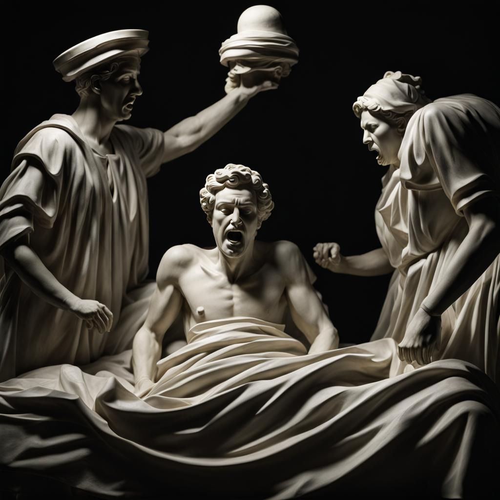 Greek Sculpture: Man in Psychiatric Ward