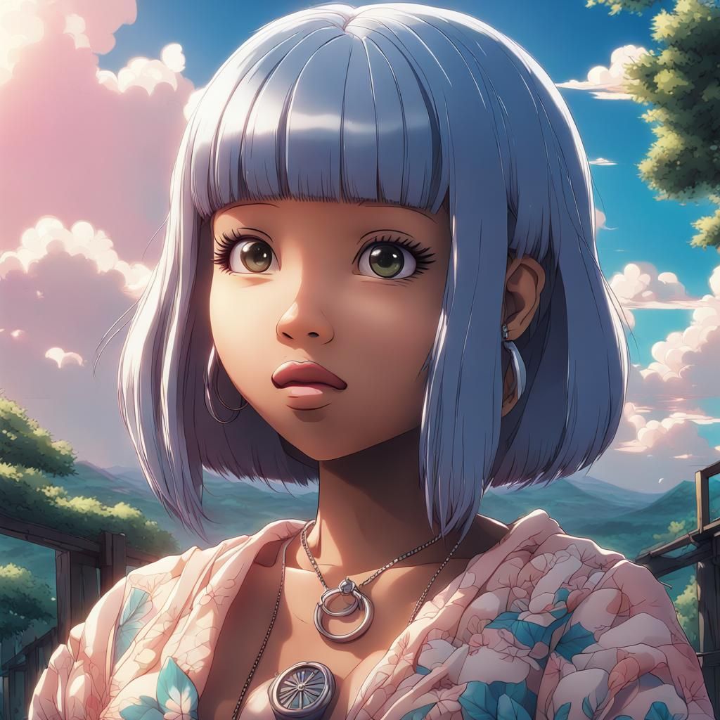 Anime Manga Baddie in Studio Ghibli Style