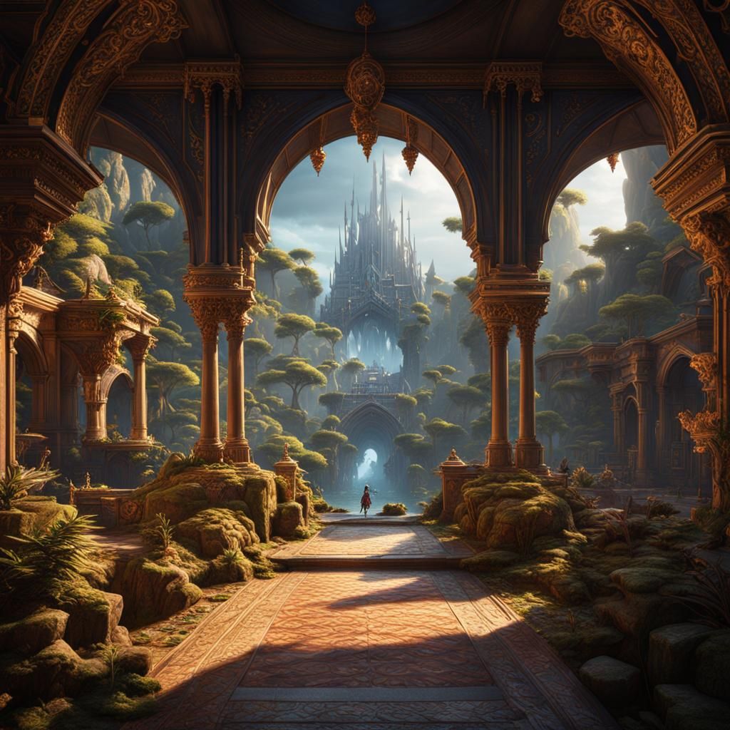 Ruined Portico Concept Art in Deep Color