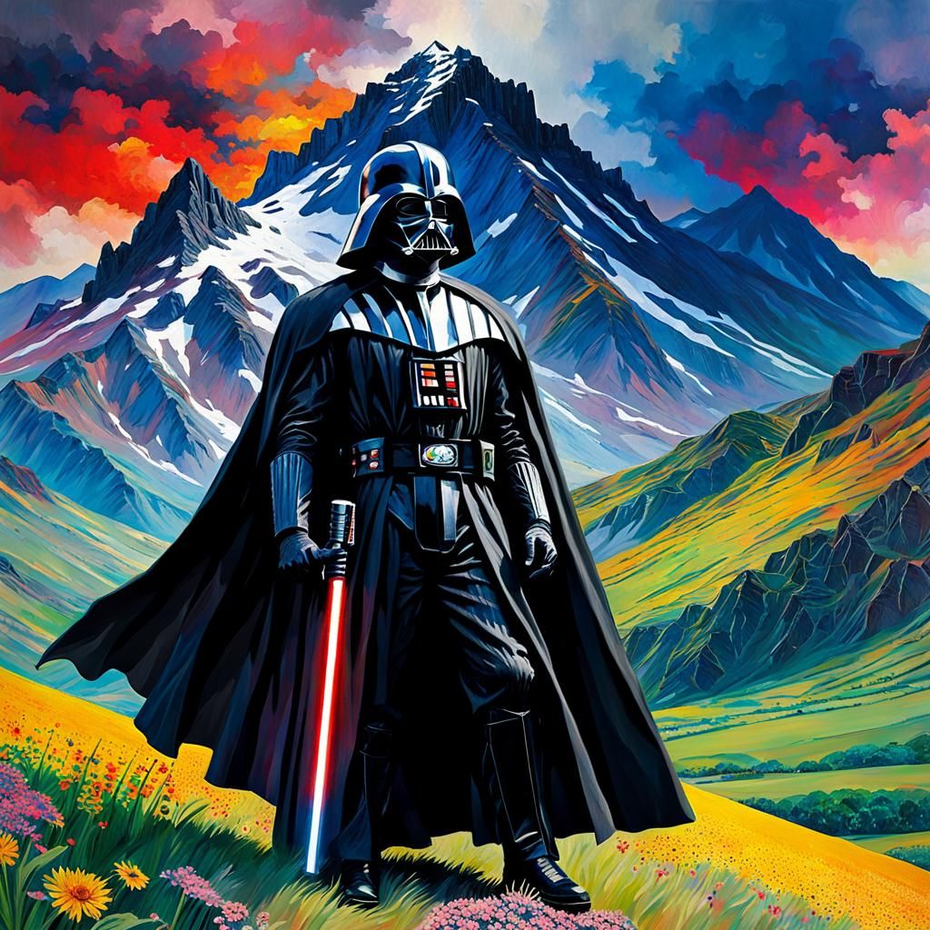 Darth Vader Collage in Impressionistic Style
