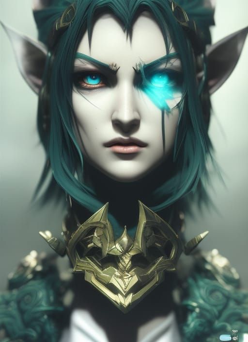 Arbor Elf Portrait in Dark Fantasy Style