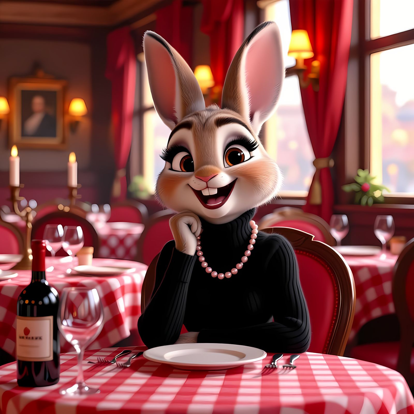 Judy Hopps on Romantic Date, Pixar Style