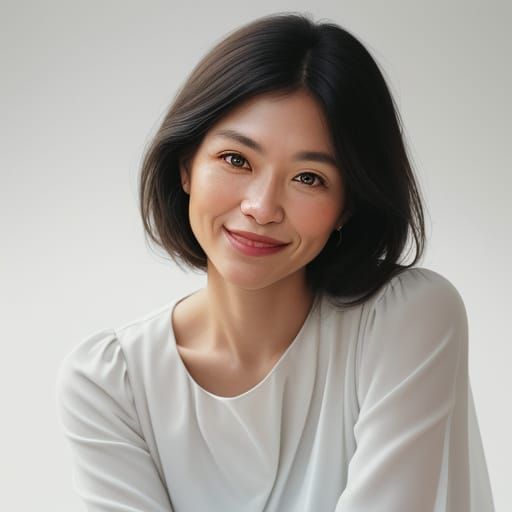 Warm Smile in Elegant White