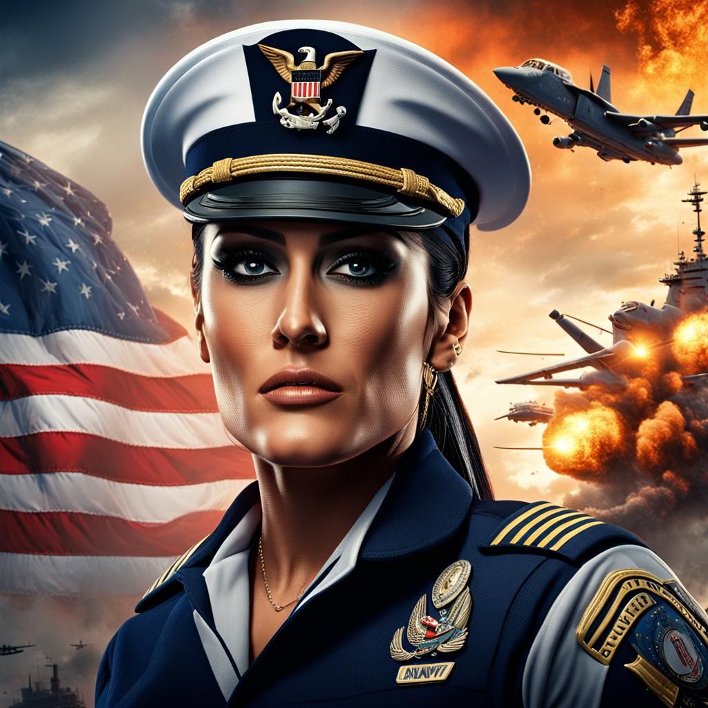 US Navy Recruitment Poster Featuring Wrestler