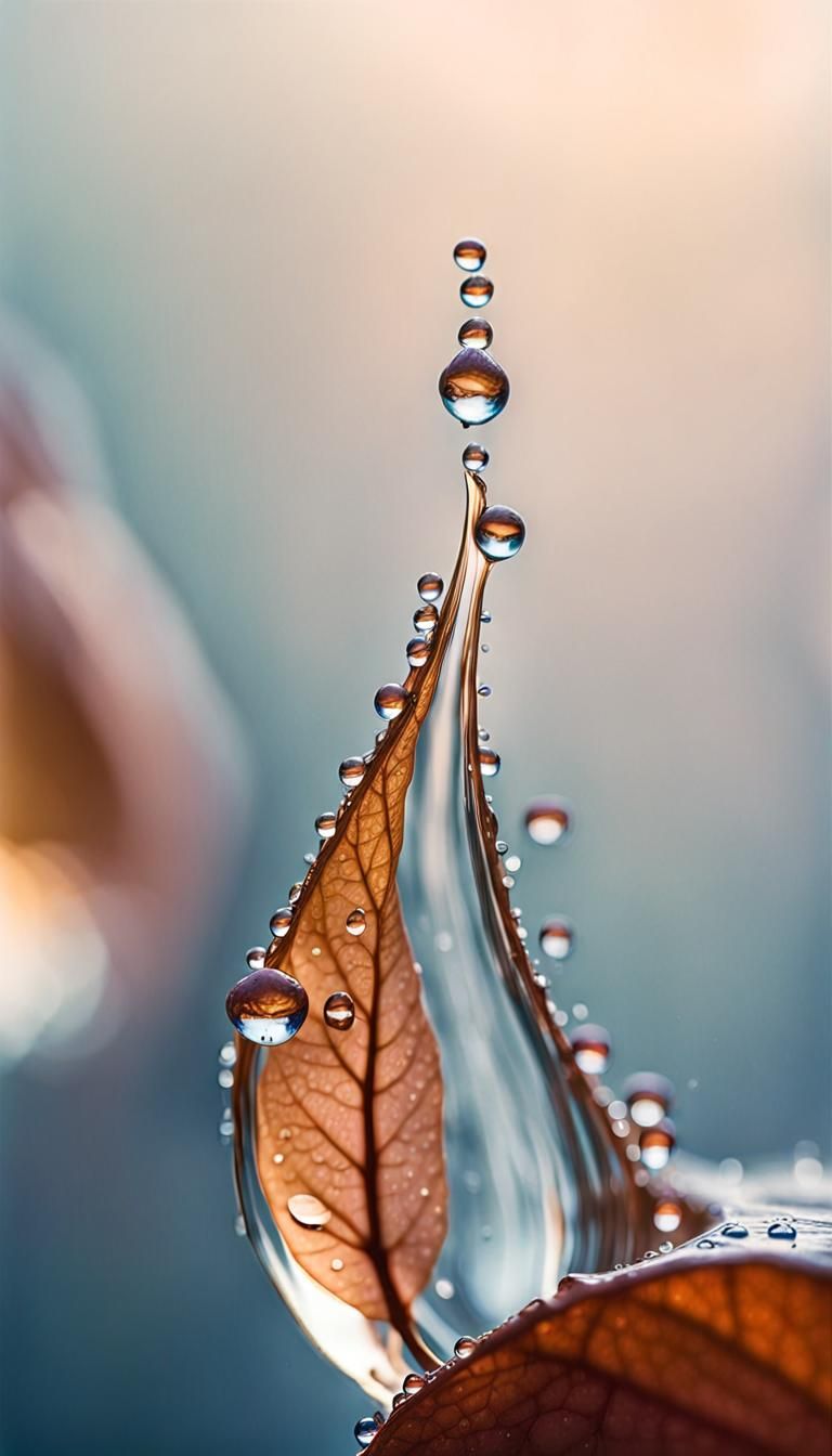 Dewdrops in the Ocean Leafvein