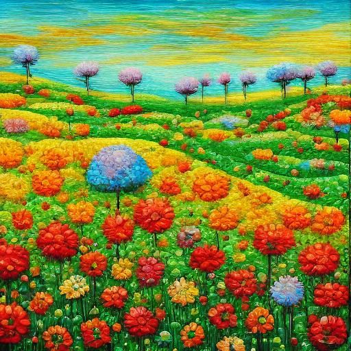 <lora:Folk Surreal Brut:1.0> Tintinnabulation in nature.