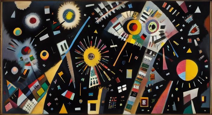 Abstract Alchemic Impasto Painting in Expressionist Style