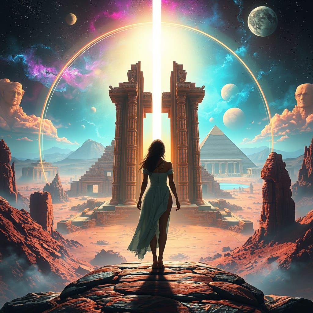 Mystical Woman at Sedona Vortex Portal