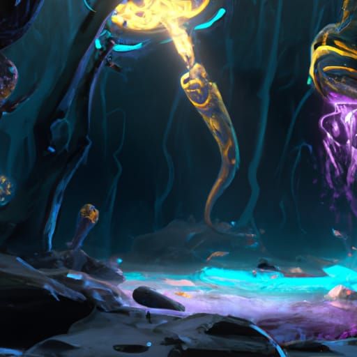 Intricate Unborn Baby Concept Art in Orange and Teal