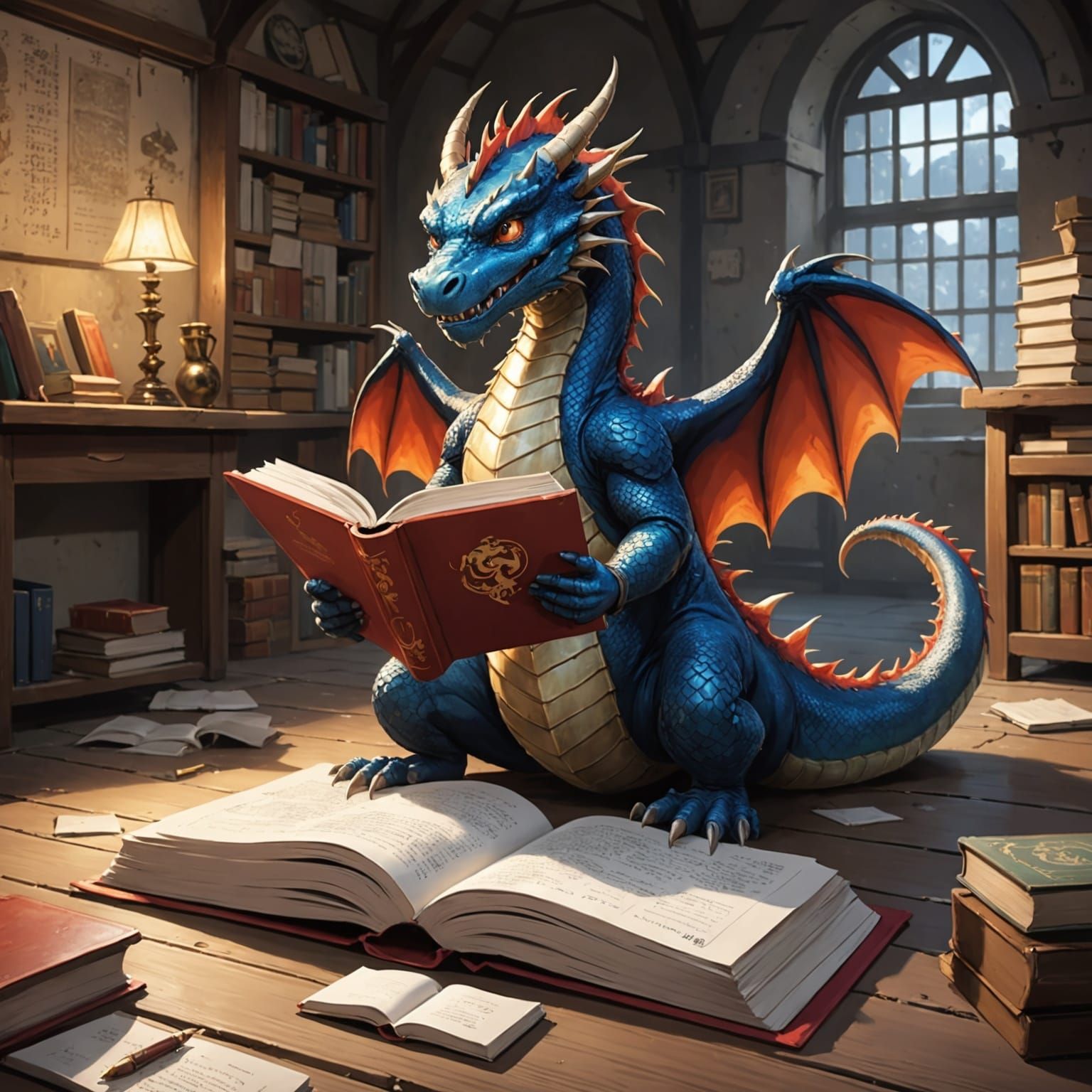 Dragon Learns Martial Arts in Anime Style