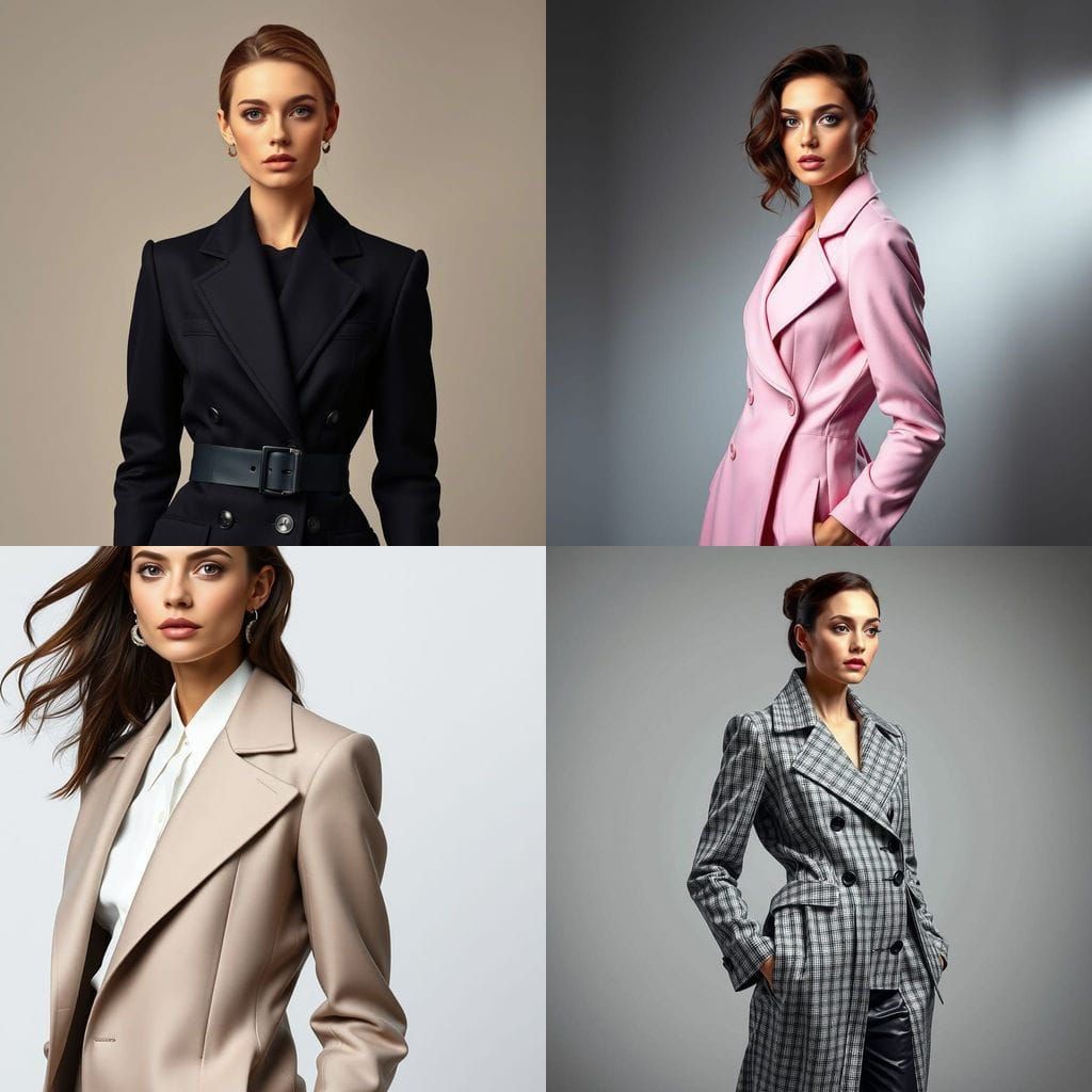 Asymmetrical Futuristic Pastel Coat Fashion Portrait