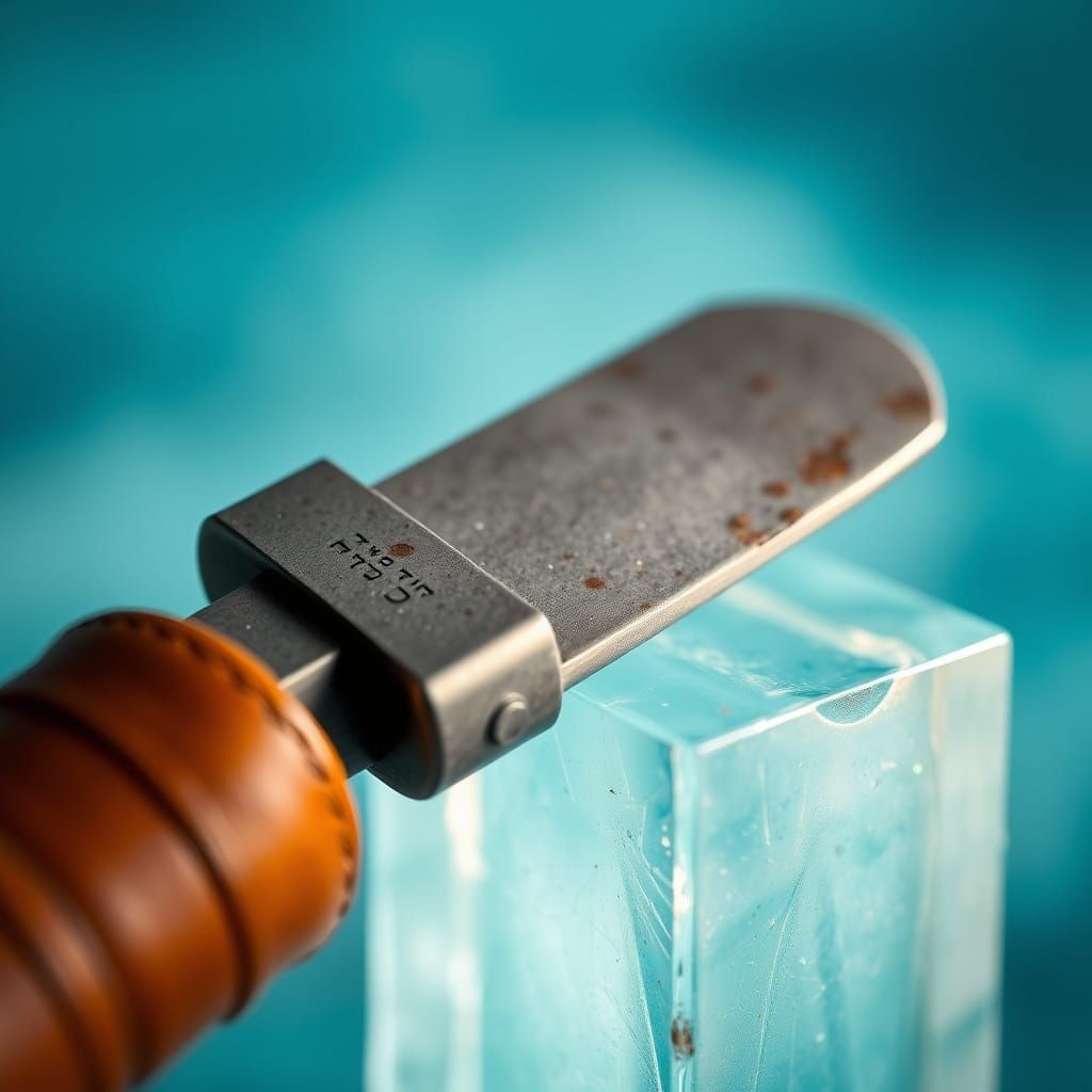 Martillo Straining Against Turquoise Glass in Softbox Lighti...