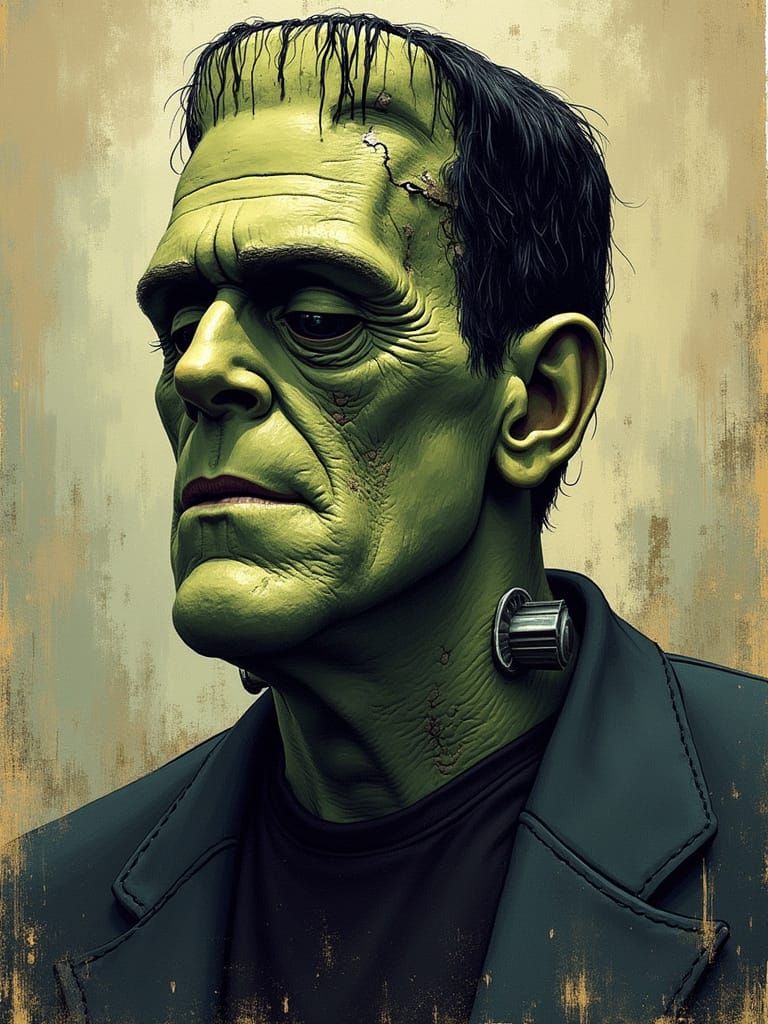 Frankenstein’s monster in the style of John Byrne.