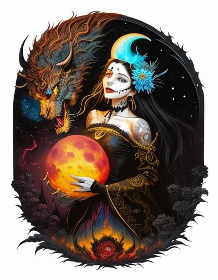 Vampire Mice Dance: Neon Tattoo Art