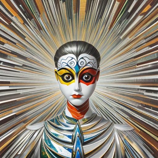 Photorealistic 3D Bra in Postmodern Poster Art Style