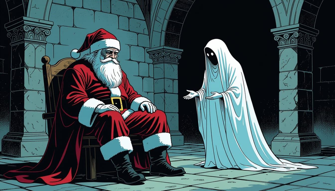 Father Christmas Honors Lost Children in Eerie Crypt