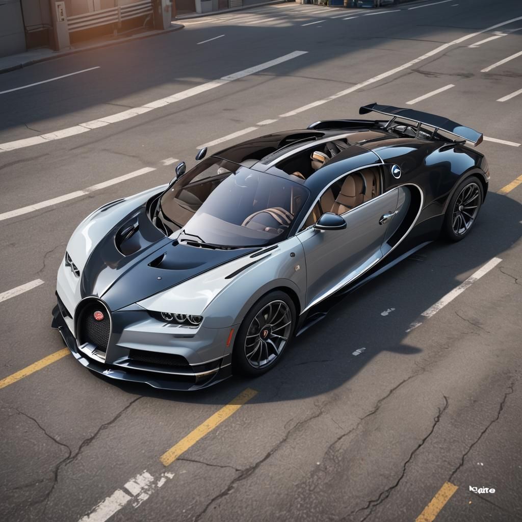 Bugatti as Anime Game Character in 3D