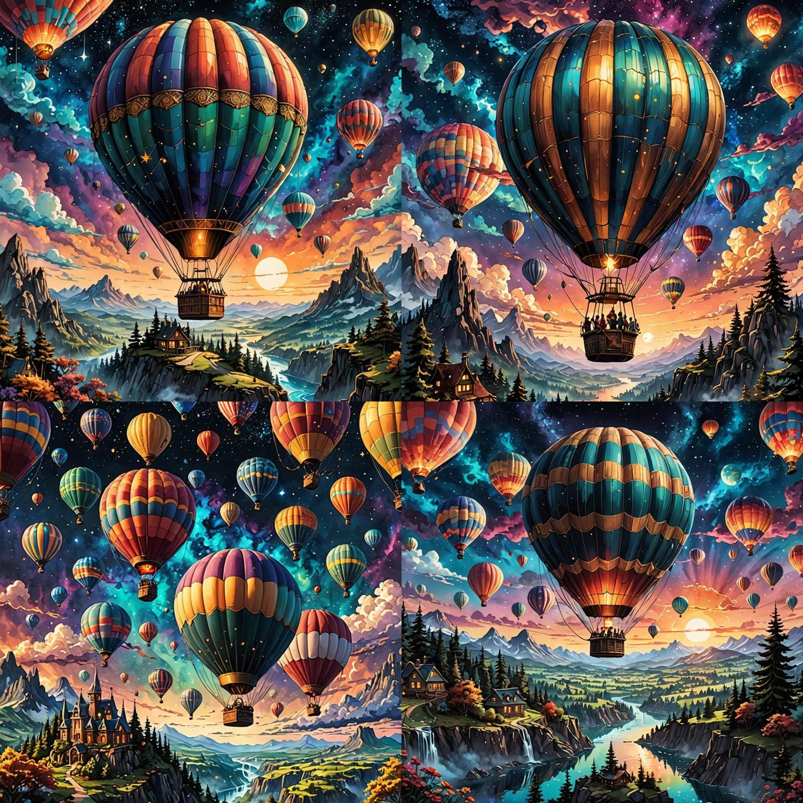 a hot air balloon colored with alcohol ink Mark Brooks and D...