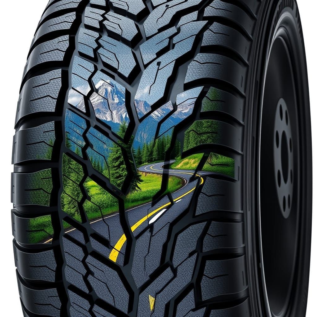 Tire Tread Landscape Masterpiece