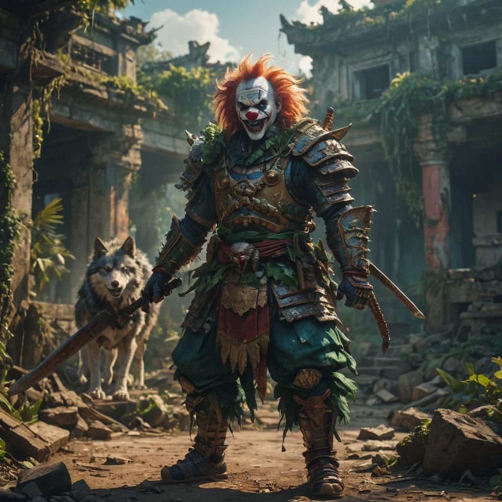 Clown Samurai Warrior