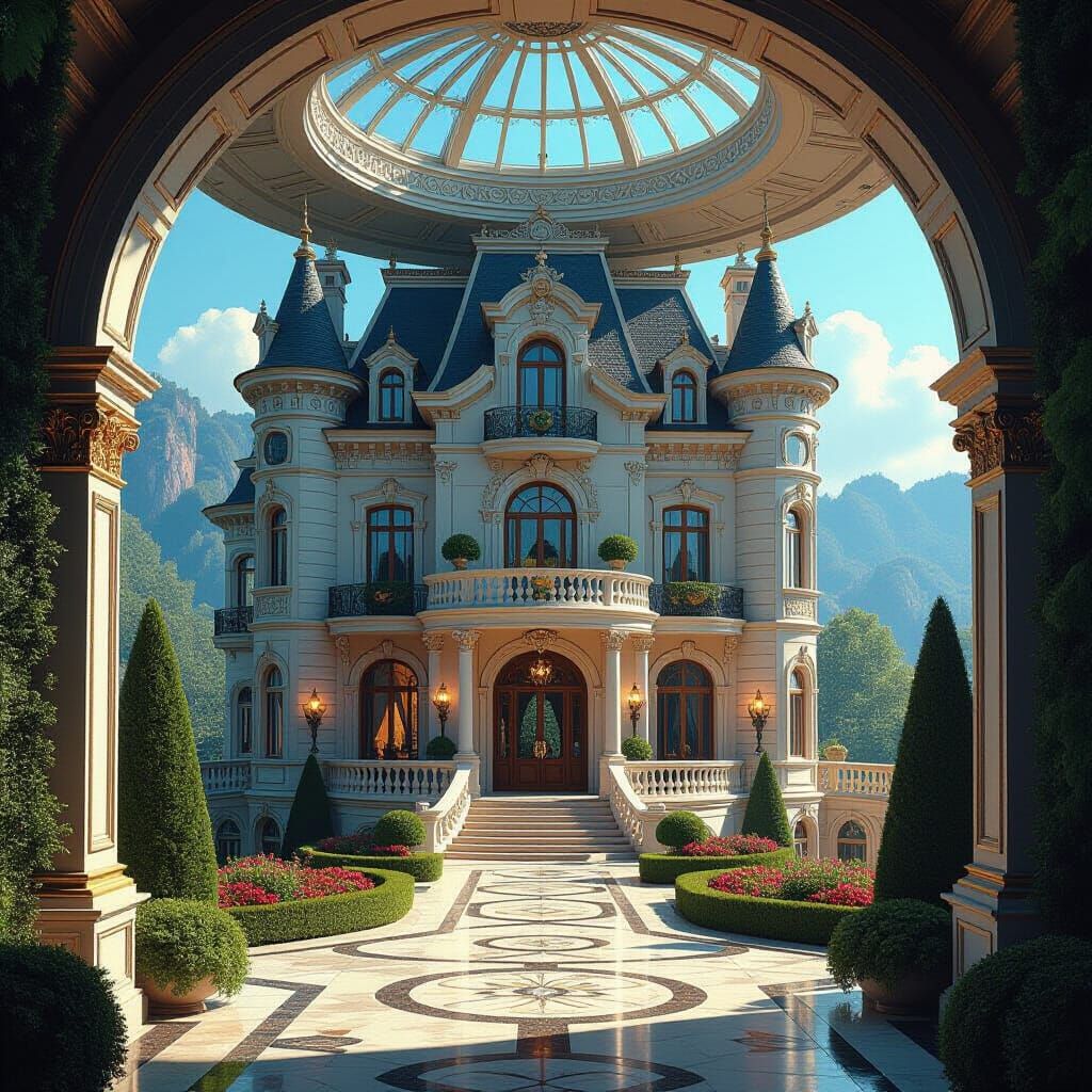 Futuristic French Chateau on Star Base 12