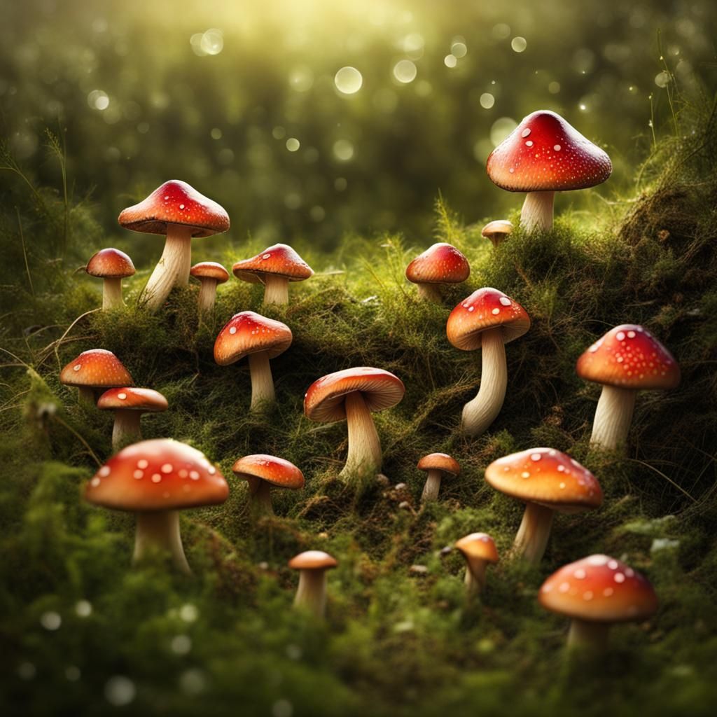 Enchanted Fairy Ring of Mushrooms