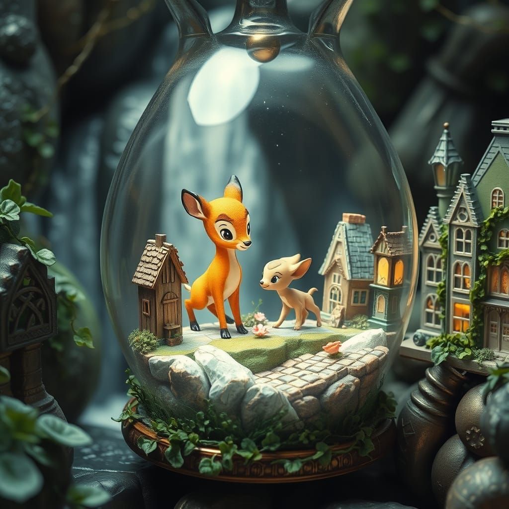 Bambi's Hourglass World: A Digital Matte Painting