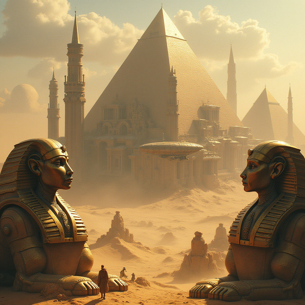 Steampunk Egypt: Mechanical Pyramids and Airships
