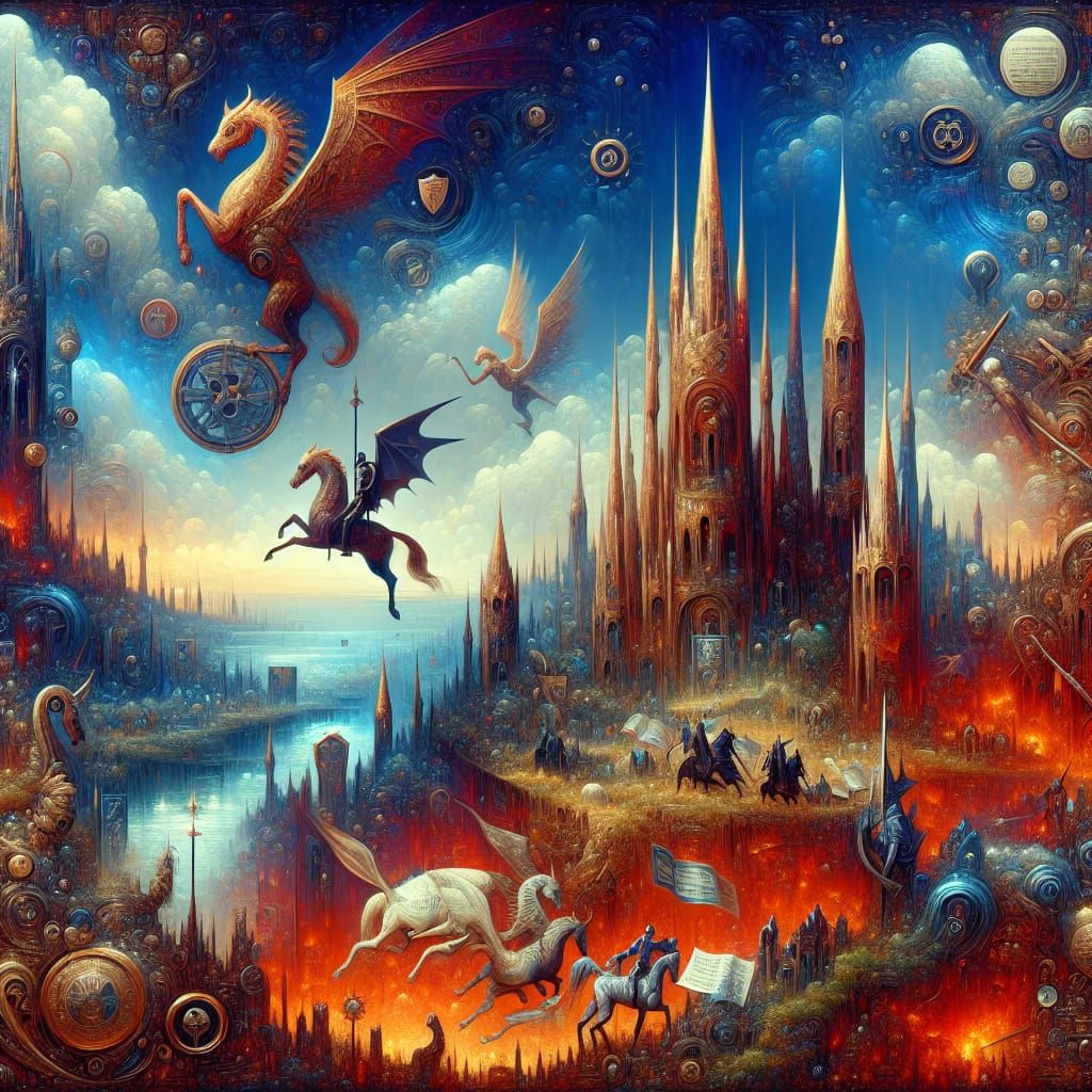 Epic Insurance Fortress Battle in Fantasy Concept Art