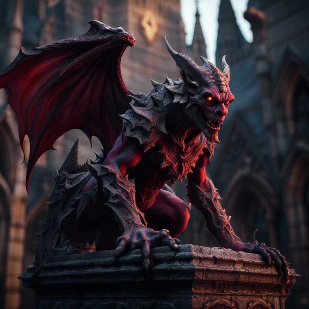 Rot Gargoyle: Detailed Fantasy Concept Art