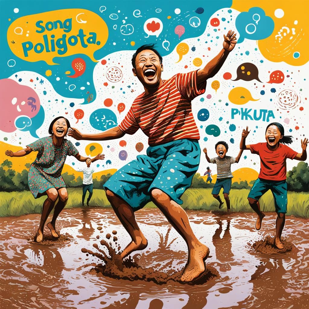 Design an album cover (record sleeve) for PKuTeK's song Poli...