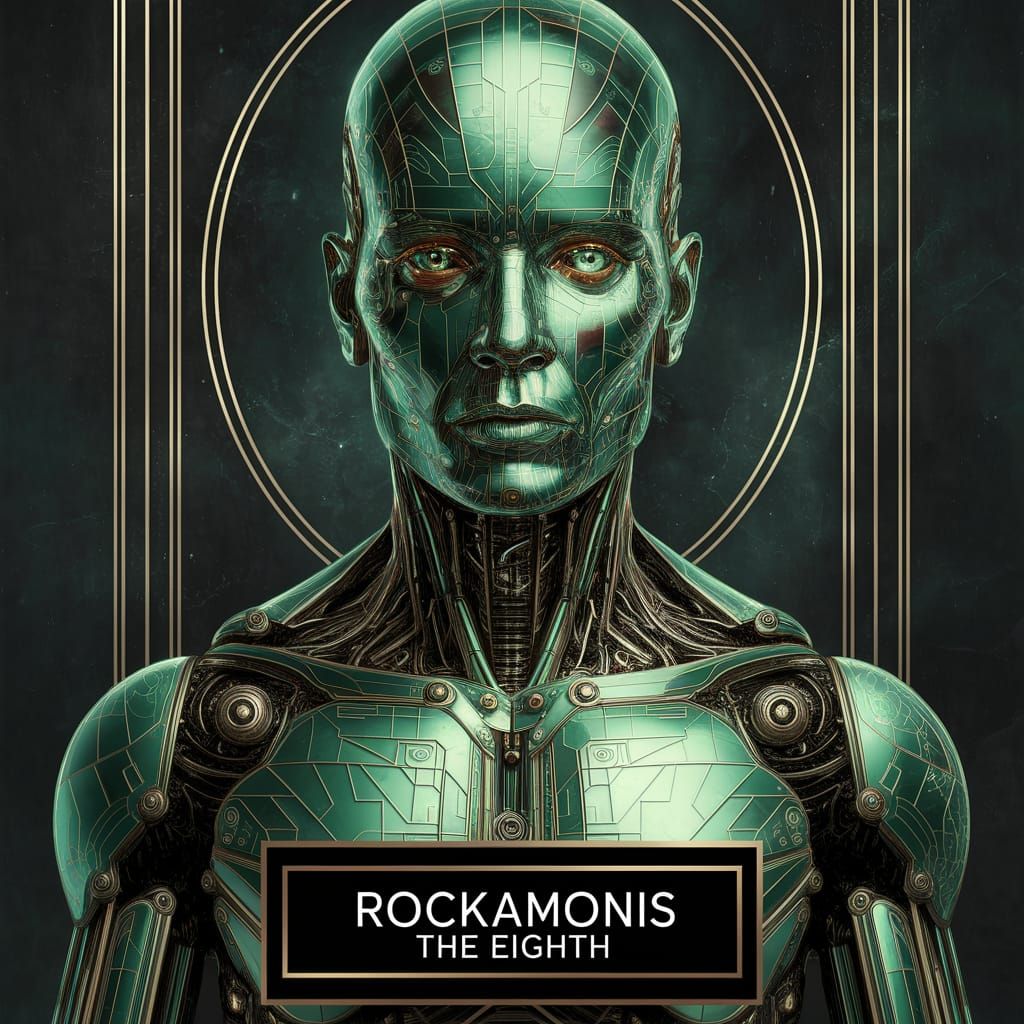 Gilded Robot Leader in Futuristic Splendor