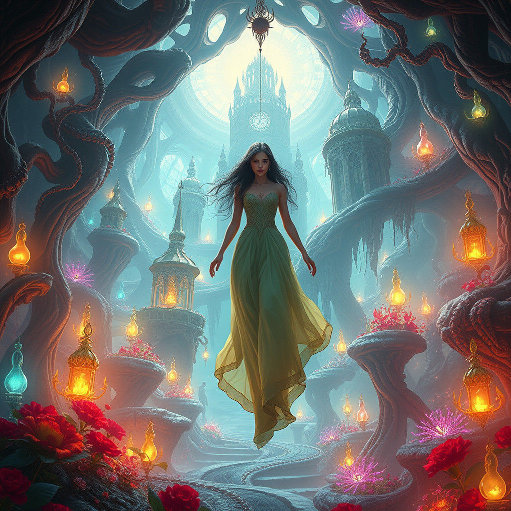 Mystical Being Mariona in Ethereal Fantasy Realm