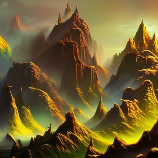 Fantastical Street Art Matte Painting in 8K