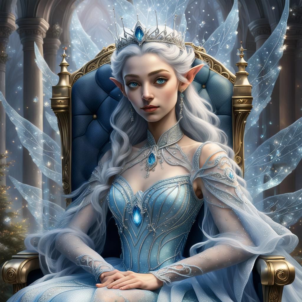 Elf Queen Portrait in Ethereal Fantasy Style