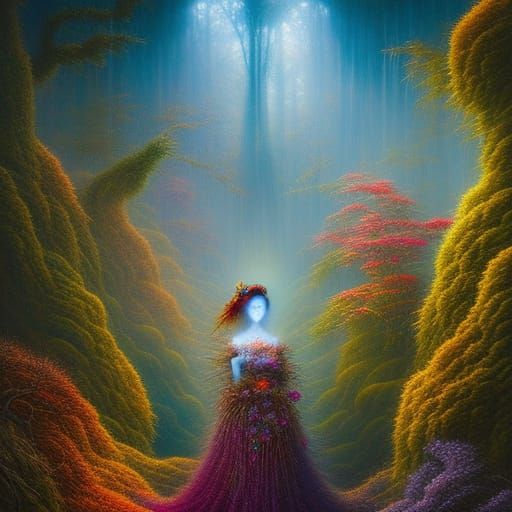 Wraiths in Mycelium Network: Magic Realism Art