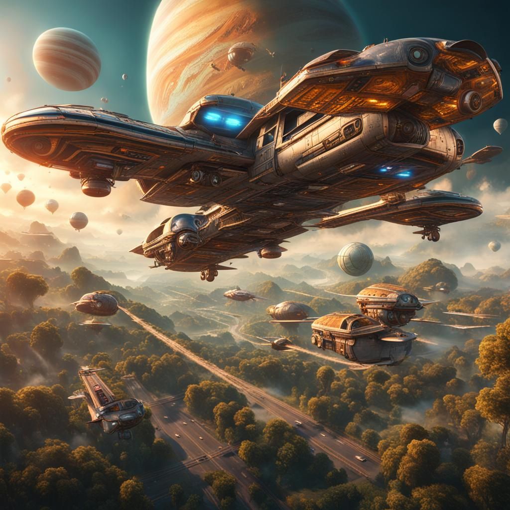 Jupiter Tourism: Flying Cars in Space, Unreal Engine
