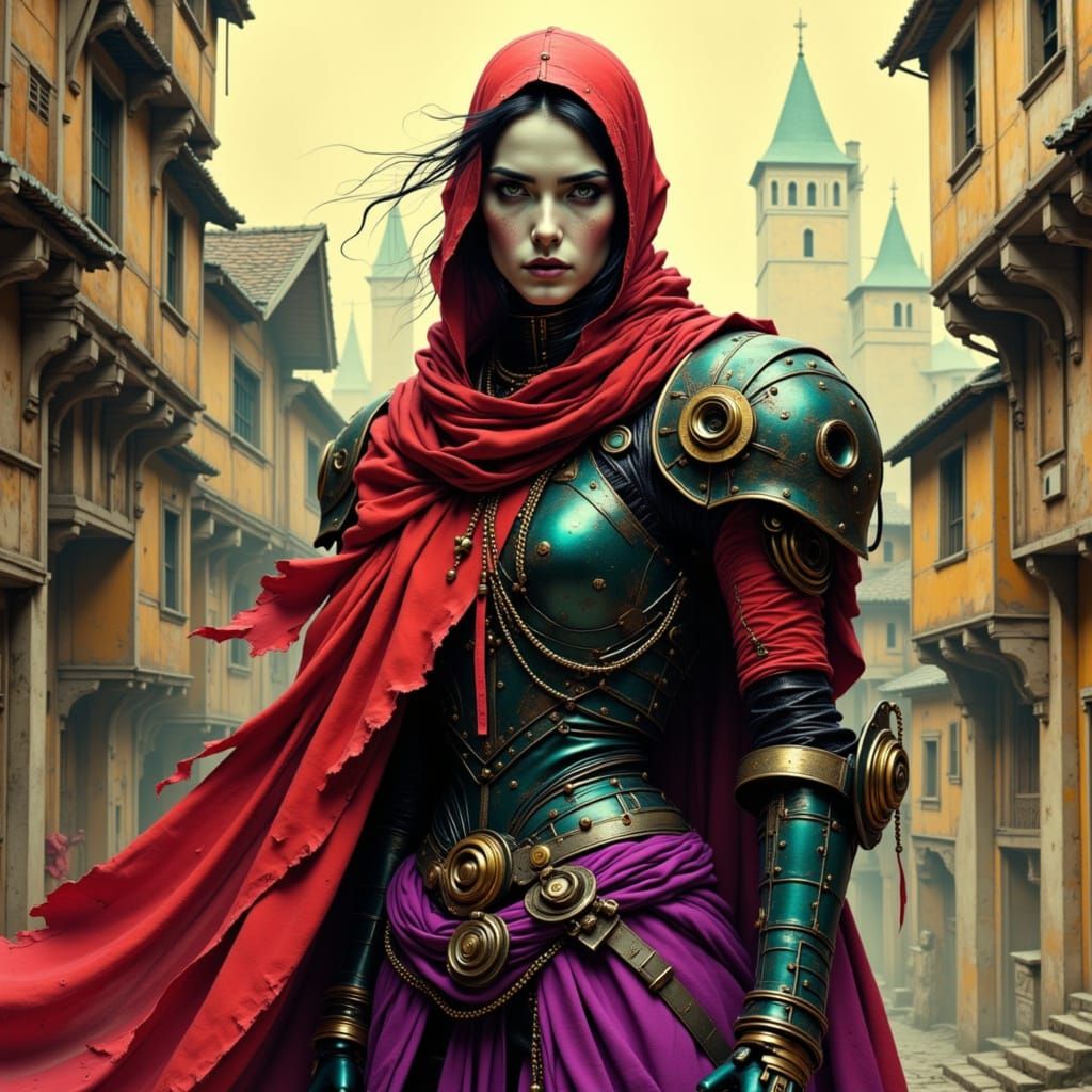 Medieval Android in Golden Hour