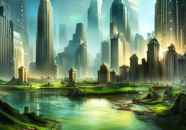 Nature Reclaims a Futuristic Cityscape