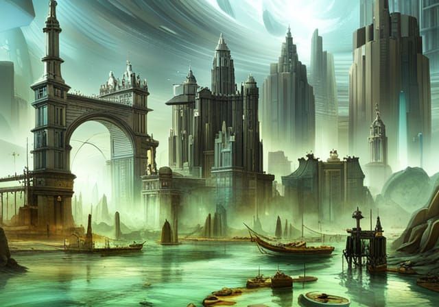 Futuristic City Reclaimed by Nature