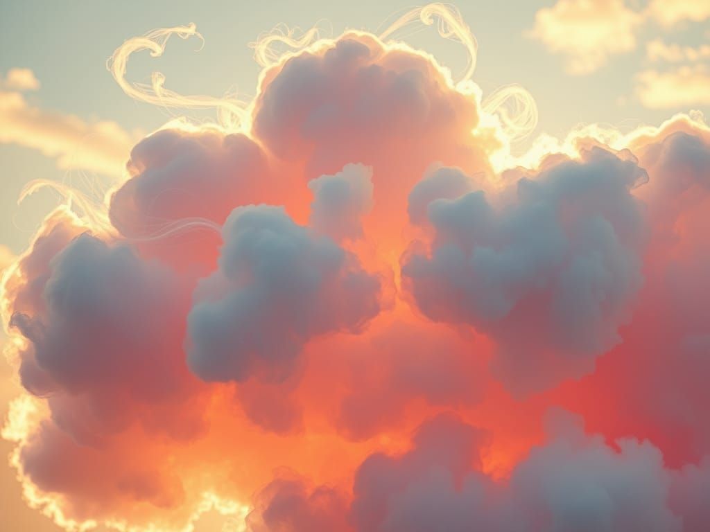 Cotton Candy Dreamscape in Pop Surrealist Style