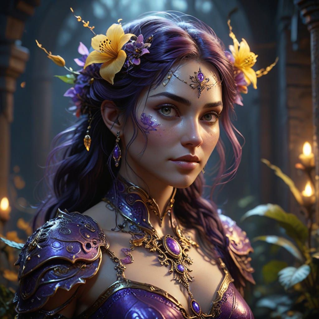 Ethereal Being Embodies Joyful Serenity in Dreamlike Realm