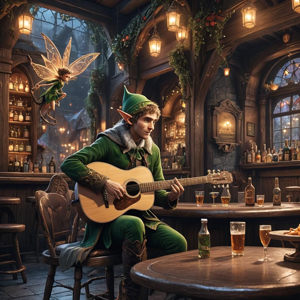 Elf Serenade for Fairy: Fantasy Concept Art