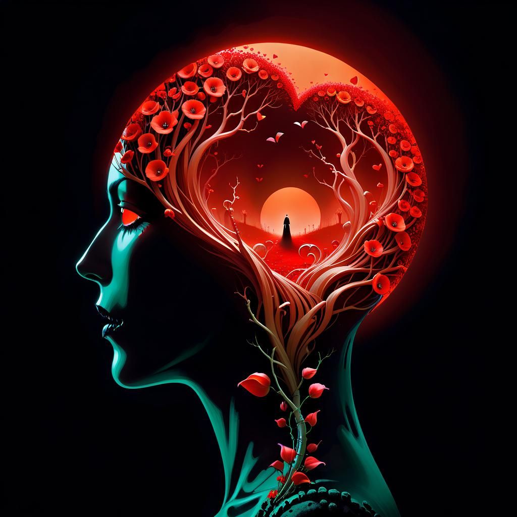 Macabre Lovecraftian Path in Gloomy Graveyard