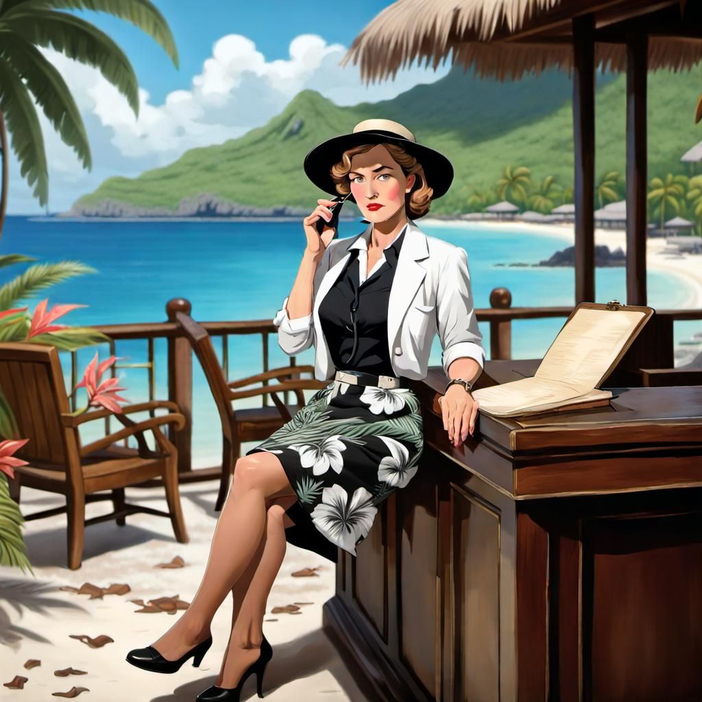 Female Detective Investigates on Tropical Island, Agatha Chr...