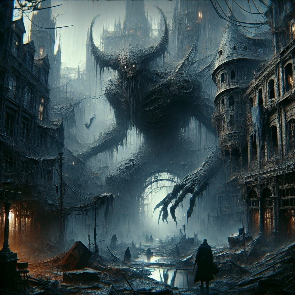 Dark Post-Apocalyptic World Ruined by Elder God