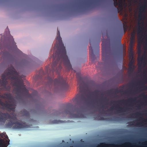 Detailed Matte Painting of Makima in Unreal Engine