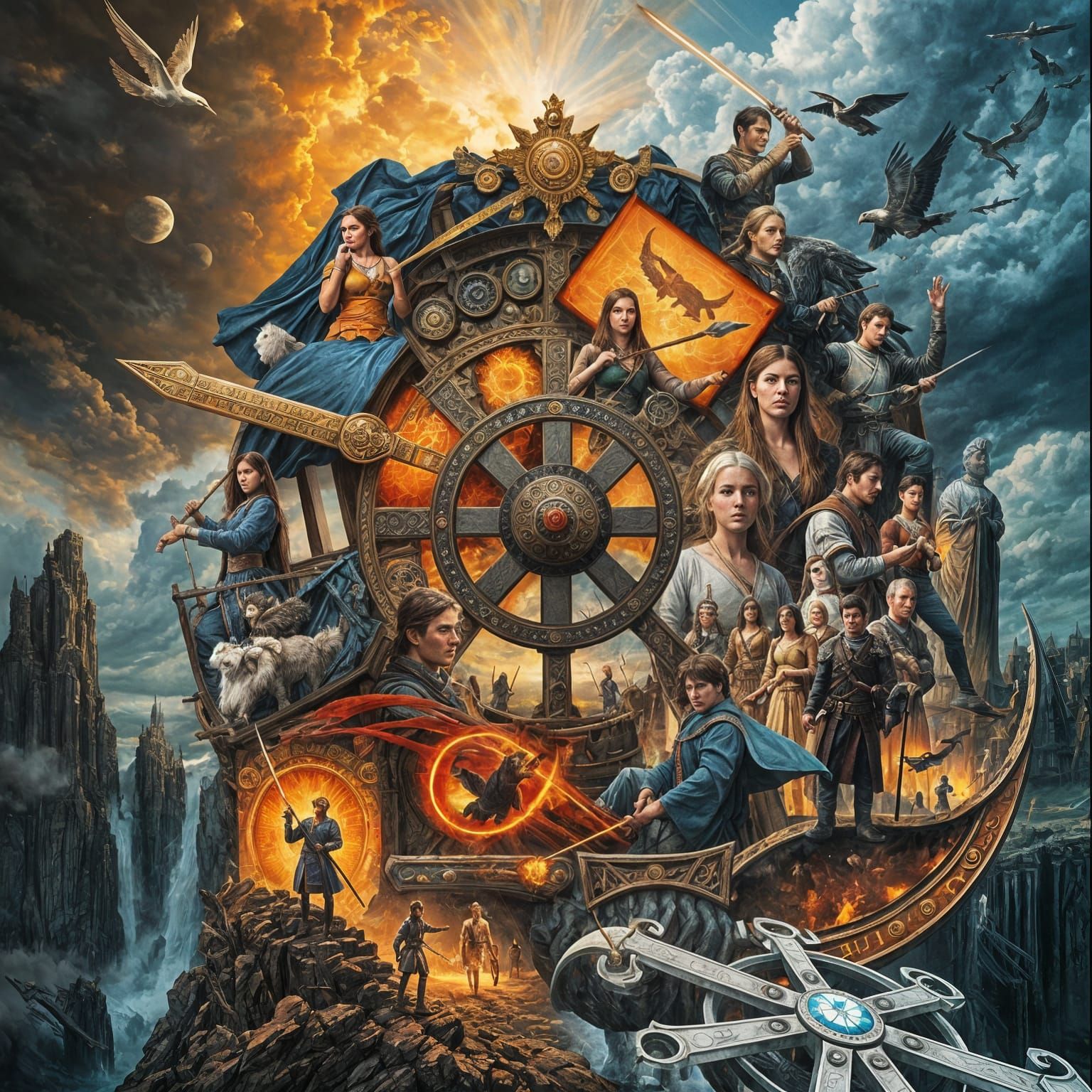 Epic Fantasy Collage Digital Masterpiece