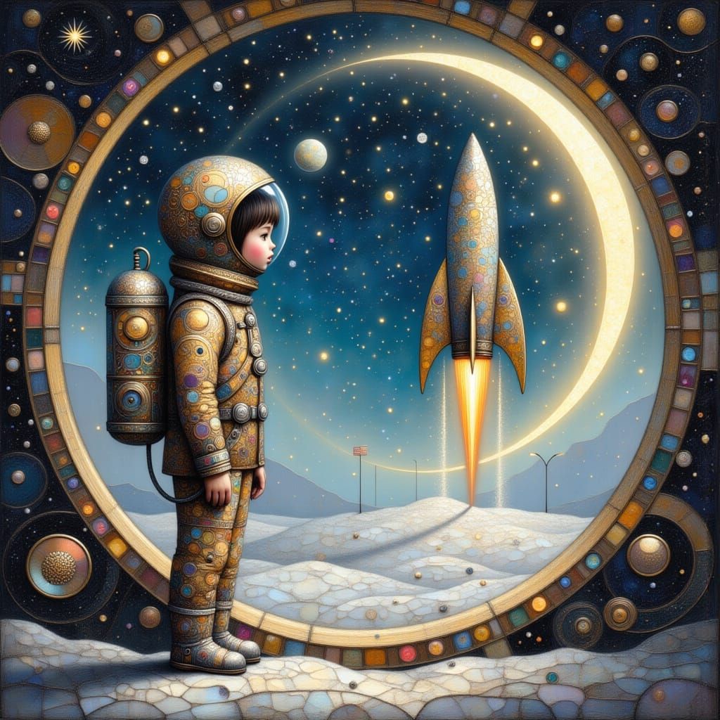 Cosmic Odyssey in Metallic Silver