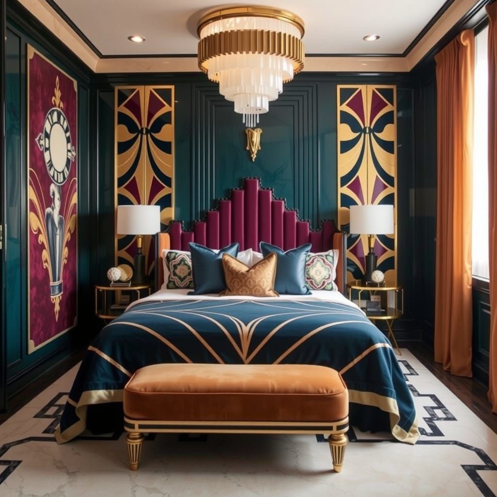 Elegant Art Deco Bedroom Sanctuary